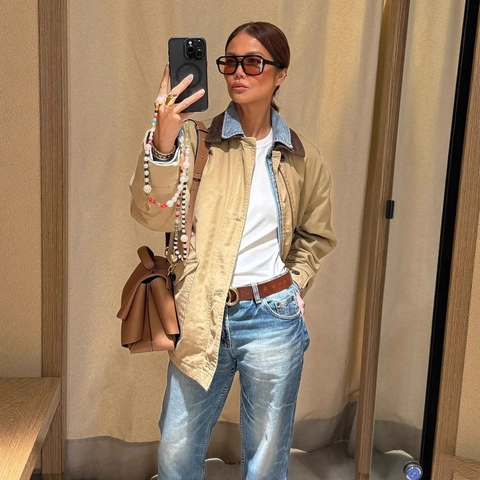 Γυναικείο Vintage Workwear Σακάκι με Κοτλέ Γιακά Χαλαρό Μονόπετο Επενδεδυμένο Παλτό Μεγάλες Τσέπες Casual Streetwear