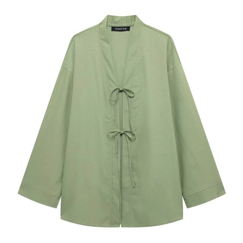 Women Casual Cotton Linen Kimono Jacket And Wide Leg Pants Top And Bottom Streetwear Solid Color Cardigan Summer Outfit