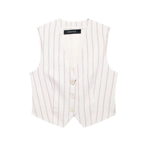 Women Casual Striped Sleeveless Top And Bottom Set Summer White Stripes Vest Shorts Co-ord Loose Fit Fashion Outfit Streetwear