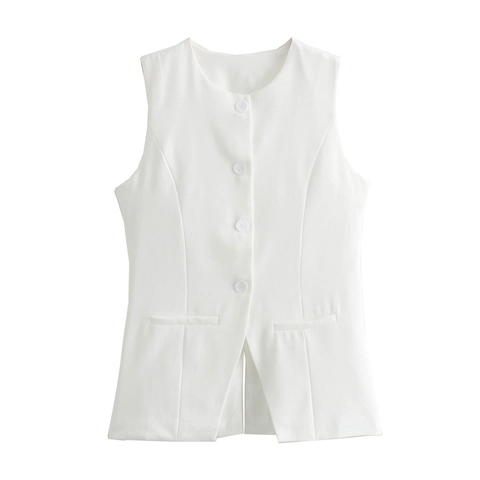 Women's Summer Elegant Sleeveless Waistcoat and Shorts Outfits Solid Color Casual Streetwear Business Sleeveless Top and Pants
