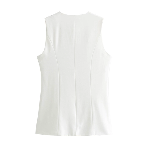 Women's Summer Elegant Sleeveless Waistcoat and Shorts Outfits Solid Color Casual Streetwear Business Sleeveless Top and Pants