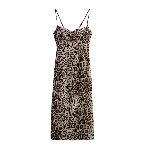Women Leopard Print Satin 3 Piece Set Long Sleeve Shirt Midi Dress And Straight Leg Pants Casual Summer Vacation Outfit