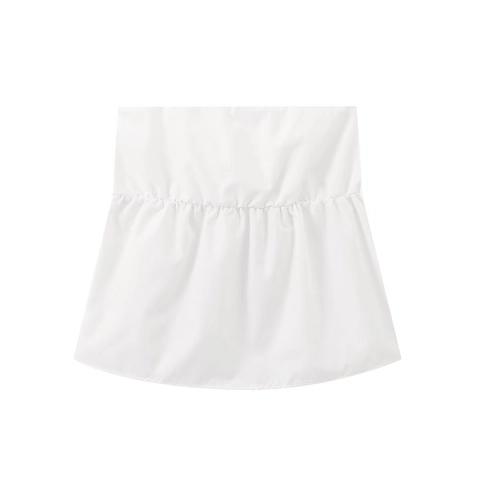 Women's Layering Fake Top Lower Sweep Shirt Extender Adjustable Ruched Elastic Waist Mini Skirt Layering Accessory For Casual Daily Wear