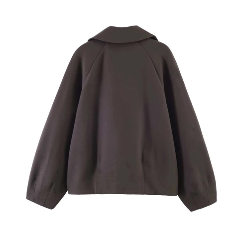 Women's Vintage Dark Coffee Single Button Casual Blazer Lapel Long Sleeve Regular Fit Autumn Office Small Suit Jacket