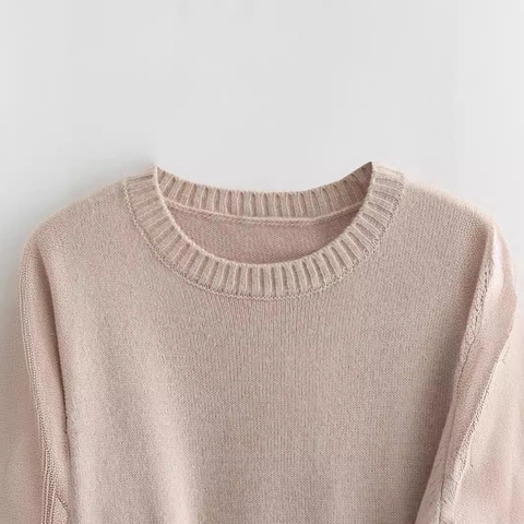 Women Short Sleeve Knit Top Round Neck Bow Tie Side Ribbed Knitted Casual Summer T-Shirt Oatmeal Fashion Regular Slim Tee