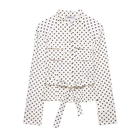 Dames Polka Dot Shirt Jas En Broek Tweeledige Set Casual Office Lady Stijl Lange Mouw Top En Bottom Outfit