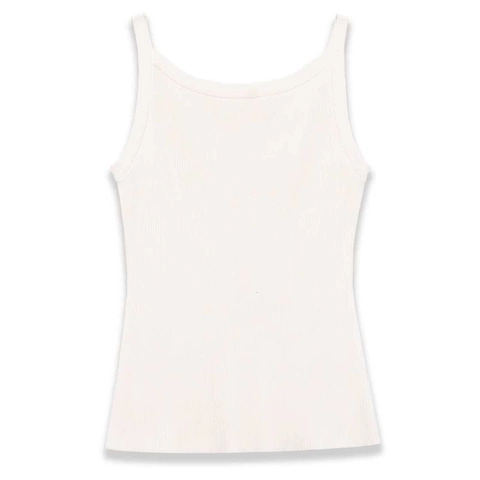 Women Casual Ribbed Knit Camisole Slim Fit Sleeveless Tank Top Thin Strap Summer Basic Vest Top Solid Color Round Neck