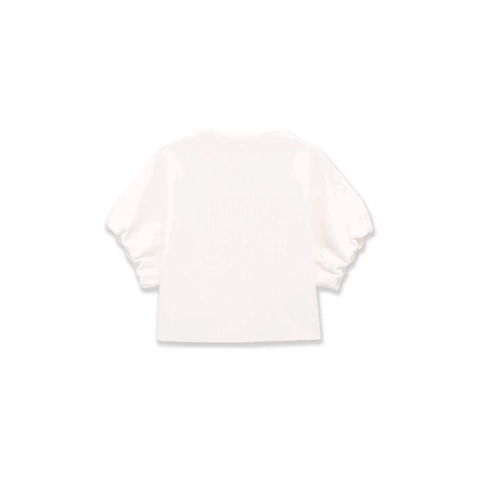 Elegant White Knitted Skirt Set For Women Puff Sleeve Ribbed Short Sleeve Top And A-Line Mini Skirt Summer Two Piece Outfit