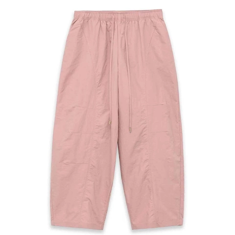Pantaloni Donna Casual Gamba Larga Vita Elastica Coulisse Asciugatura Rapida Estate Tinta Unita Lunghezza Caviglia Larghi