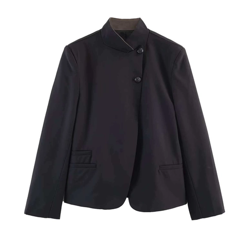 Mujer Casual Sólido Negro Blazer Y Pata Ancha Pantalón Top Y Pantalones Oficina Conmutar Manga Larga Traje Elegante Diario Co-ord
