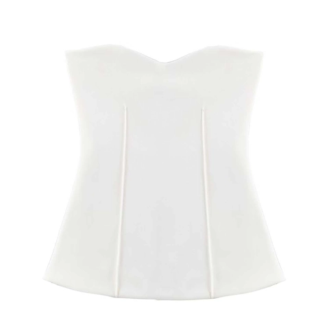 Top a Fascia Corsetto Sexy Scollo a Cuore da Donna Vestibilità Aderente Senza Spalline Canotta Corta Casual Festa Estate