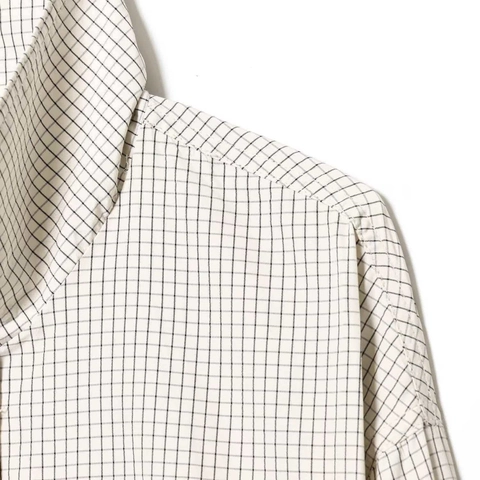 Chaqueta Corta de Cuadros para Mujer Cuello Alto Cordón Ajustable Manga Larga Gingham Casual Minimalista Otoño Ropa de Abrigo Top