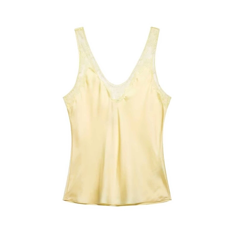 Women V Neck Lace Trim Satin Camisole Tank Top Elegant Solid Color Sleeveless Summer Top For Daily Party Ladies Fashion