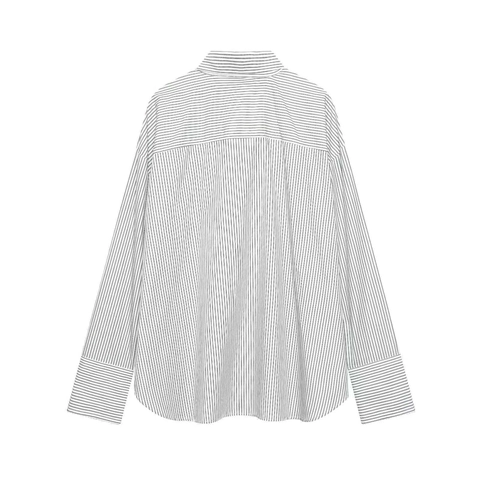 Women Striped Blouse Bow Tie Neck Long Sleeve Button Down Shirt Elegant Casual Office Work Commute Tops For Women