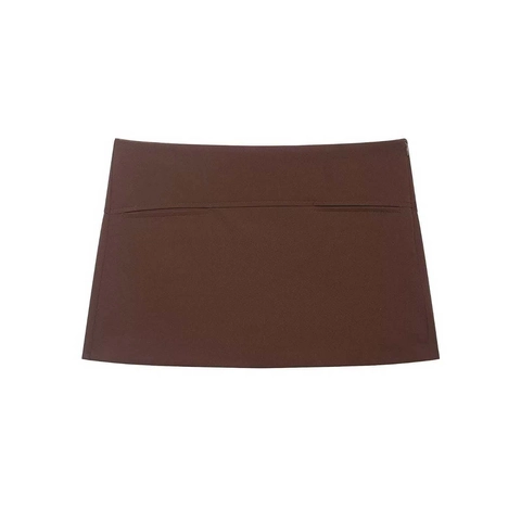 Damen Retro Einfarbig Schlankmachender Minirock Hohe Taille A-Linie Rock Vielseitiger Sommer Lässiger Webrock Büro Rock
