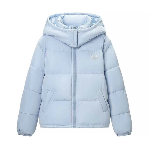 Damen Steppjacke Abnehmbare Kapuze Winter Warm Wattierter Mantel Langarm Casual Einfarbig Lockerer Schnitt Außenbekleidung