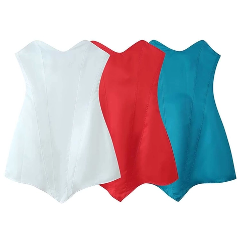 Sexy Minivestido de Corsé Sin Tirantes con Cordones en la Espalda Mujer Vintage Ajustado de Satén con Hueso de Pez Vestido