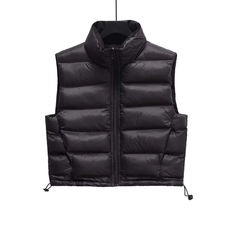 Chaleco Acolchado de Mujer con Cuello Alto Sin Mangas Chaqueta Acolchada de Color Sólido Ropa de Abrigo Otoño Invierno