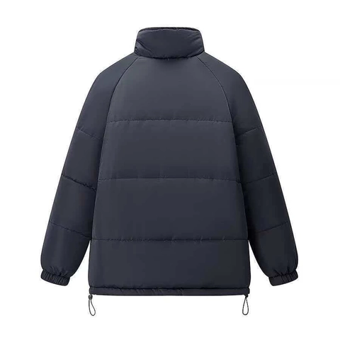 Veste Rembourrée Réversible Décontractée pour Femmes Hiver Col Montant Coupe-vent Manteau Matelassé Doublure Écossaise