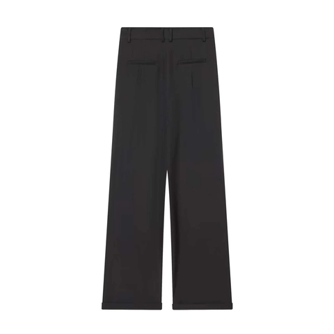 Pantalones de Mujer Moda Asimétricos Cintura Alta Pierna Ancha Color Sólido Conmutar Elegante Recto Casual Pantalones Poliéster Ropa de Mujer