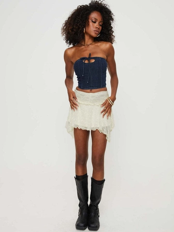 Gonna Mini Irregolare in Pizzo Sexy da Donna Gonna a Balze a Strati Y2K Vita Bassa Streetwear Outfit da Festa Gonna per Donna