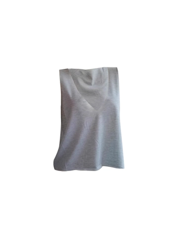 Women Sexy Deep V-Neck Sleeveless Tank Top Loose Casual Backless Solid Color Polyester Knitted Short Camisole Summer Top