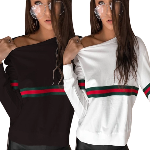 Top Informal de Manga Larga a Rayas para Mujer Sudadera de Retazos de Moda Ropa de Calle Top de Jersey de Color Sólido Cómodo