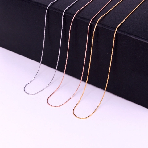 Minimalist 316L Stainless Steel Bare Chain Necklace For Men Women Hypoallergenic Plain Clavicle Chain Korean Fashion Versatile Jewelry