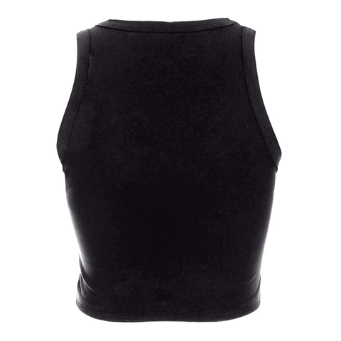 Canotta da Donna Vintage Senza Maniche Gothic Punk Pentagramma Farfalla Runa Vichinga Stampa Halloween Slim Fit Estate Crop Top Gilet