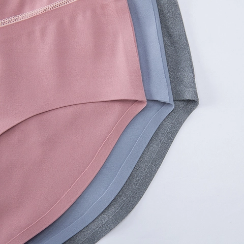 Seamless Maternity Panties V-Shape Low Waist Underwear Cotton Antibacterial Silver Ion Gusset Lingerie For Pregnant Women
