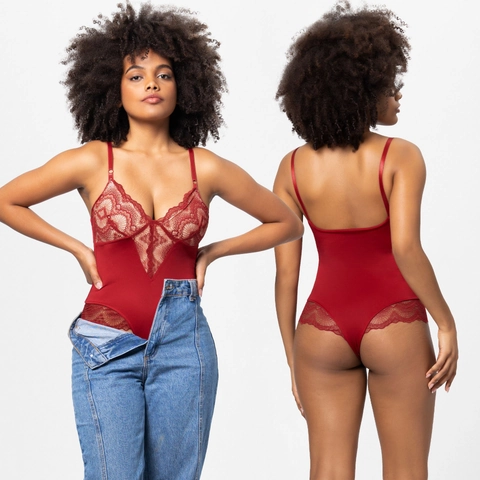Damen Plus Size Sexy Spitze Patchwork V-Ausschnitt Bodysuit Verstellbare Spaghetti-Träger Ärmellos High Cut Teddy Einteilige Lingerie