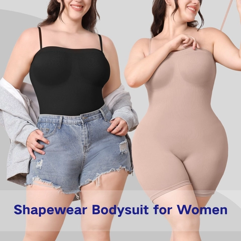 Damen Nahtlose Formwäsche Body Bauchkontrolle Po-Lifter Körperformender Einteiler Mitte Oberschenkel Schlankheits Unterwäsche Enges Top