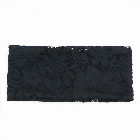 Moda Donna Pizzo Traforato Floreale Fascia per Capelli Doppio Strato Foulard Sport Yoga Elastico Fascia Larga Accessori