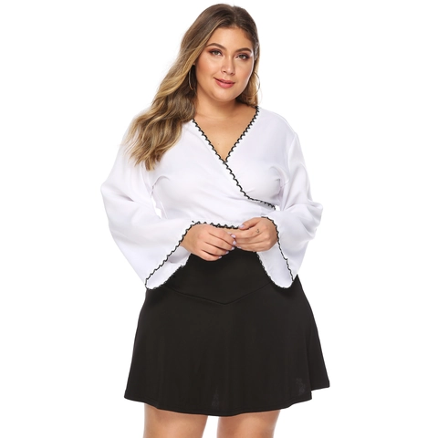 Women Plus Size High Waisted A-line Skirt Casual Short Skort Stretchy Solid Color Fashion Summer Versatile Bottoms Clothing