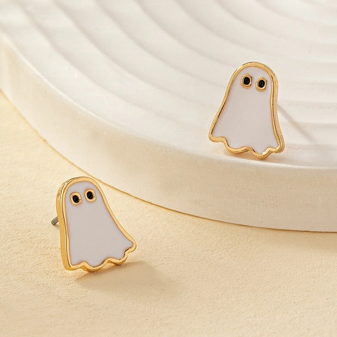 Halloween Acryl Ohrhänger Kürbis Geist Skelett Messer Spinnennetz Lustiger Gotischer Festlicher Schmuck Damen