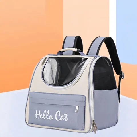 Breathable Pet Backpack Carrier For Cats And Small Dogs Portable Foldable Oxford Cloth Travel Bag With Transparent Window