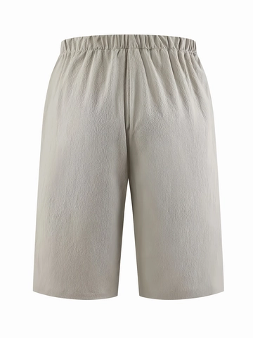 Pantaloncini Casual a Vita Alta da Donna Bermuda Dritti Larghi con Tasche Coulisse Elastica Estate Vintage Pantaloni Strutturati