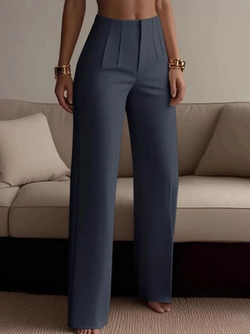 Women High Waist Pleated Wide Leg Suit Pants Summer Straight Trousers Solid Color Slim Fit Basic Office Commute Casual Pants