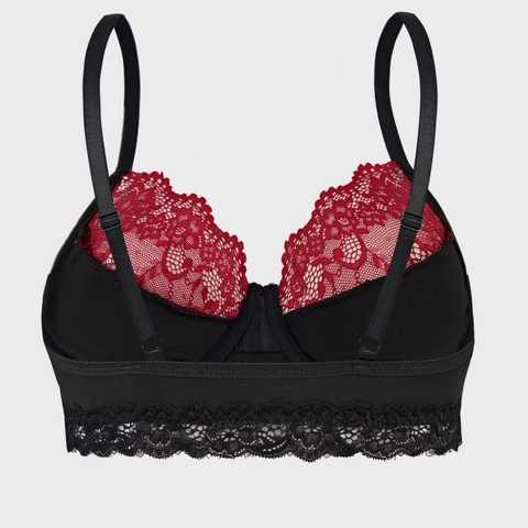 Gothic Totenkopf Druck Spitzenbesatz Bügel BH Damen Sexy Schwarz Rot Patchwork Bralette Französischer Stil Top Ohne Verschluss