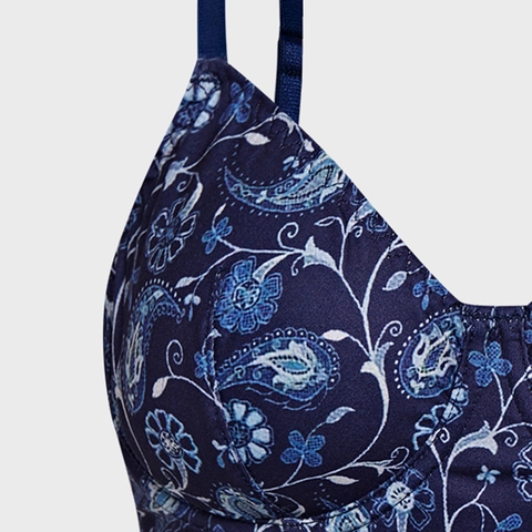 Γυναικείο Bustier Τοπ Βασιλικό Μπλε με Λαχούρι Εκτύπωση Μπανέλα Sexy Slim Fit Μεταξωτό Γάλακτος Τιράντες Σπαγγέτι Κορσές Τοπ Μόδα Καθημερινό Πάρτι