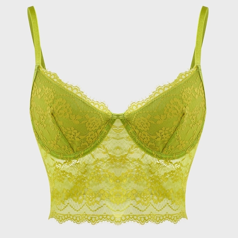 Damen Sexy Spitze Bustier Crop Top V-Ausschnitt Blumen Camisole Mit Bügel Ärmellos Verstellbare Träger Bralette Clubwear