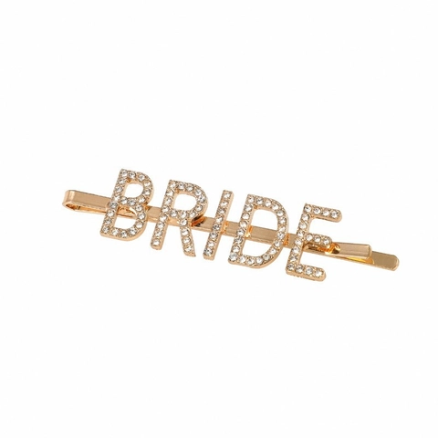 Élégante Barrette Cheveux Lettre Bride en Alliage Strass Design Minimaliste Épingles Cheveux Mariage Femme Accessoires Cheveux