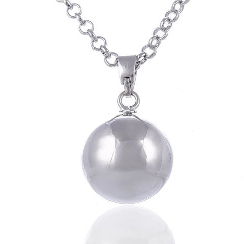 Collana Chiama Angeli in Rame Gravidanza per Donna Pendente Sfera Musicale Gioielli Con Catena Lunga o Cordino di Cotone