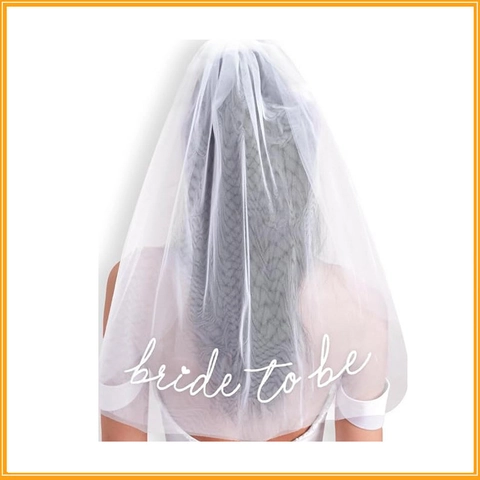 Bride To Be Embroidered Bridal Veil Bachelorette Party Double Layer Tulle Veil With Hair Comb For Wedding Women Accessory