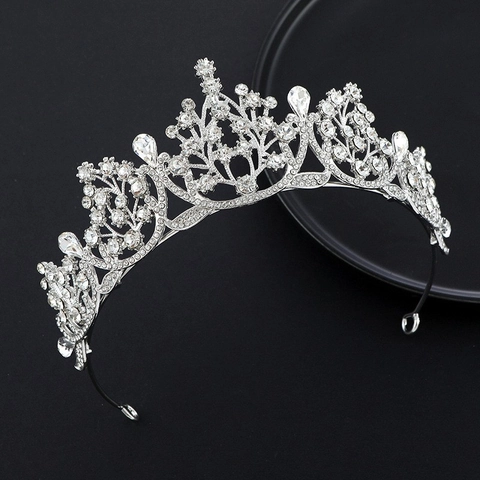 Crystal Birthday Crown Princess Tiara Alloy Rhinestone Headpiece For Wedding Party Bridal Pageant Women Jewelry Accessory Gift