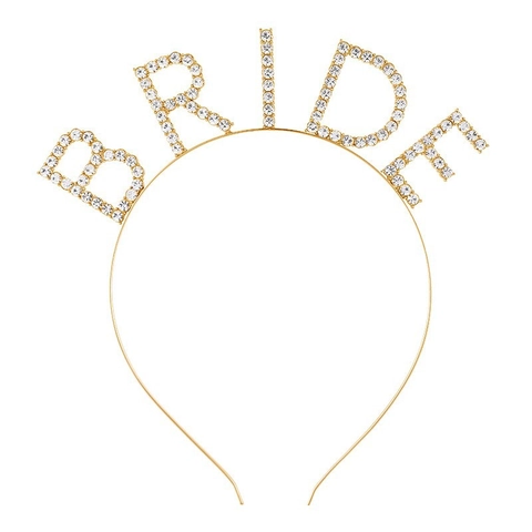Cerchietto con Lettere di Strass Bride per Matrimonio Addio al Nubilato in Lega Cristallo Accessori per Capelli Sposa Tiara