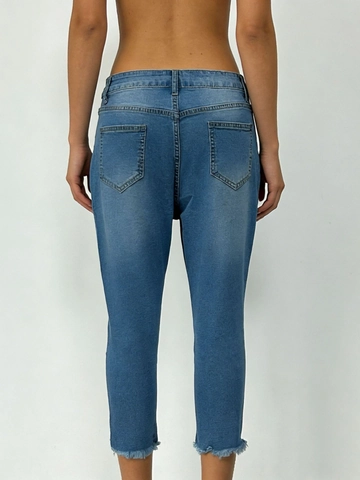 Dames High Waist Cropped Jeans Slim Fit Hoge Elasticiteit Katoen Denim Broek Met Gerafelde Zoom Casual Gewassen Skinny Jeggings