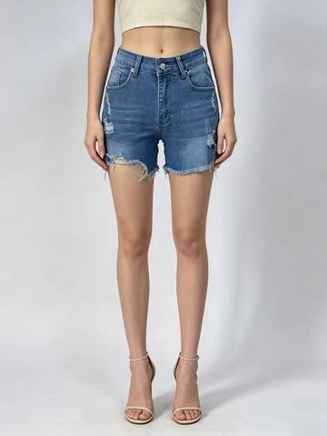 Short En Jean Taille Haute Déchiré Distressed Ourlet Effiloché Coton Raw Edge Été Casual Hot Pants Femmes