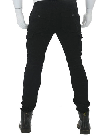 Pantalones Vaqueros Protectores de Moto para Hombre Pantalones Cargo de Varios Bolsillos Corte Ajustado Resistentes al Desgaste