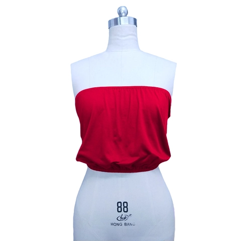 Women Strapless Tube Top High Stretch Polyester Solid Color Ruched Bandeau Crop Top Base Layer Anti-exposure Bra